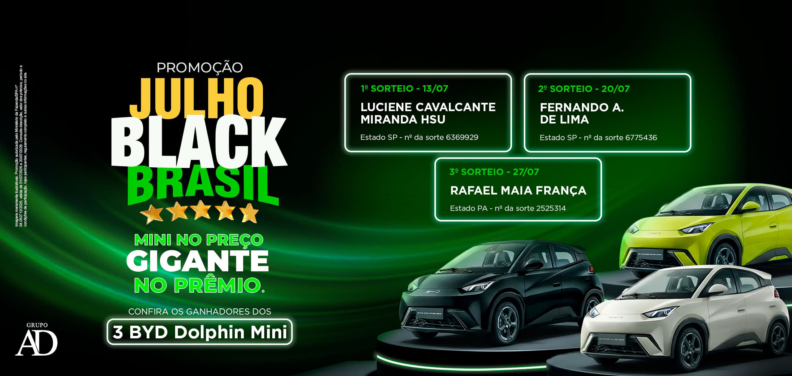 JULHO BLACK 2026 GANHADORES